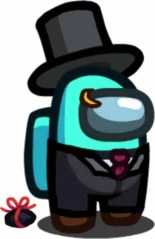 Alex: tripulante celeste con sombrero de copa, traje y una mascota